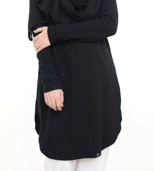 BAimond Julie Long Top (Black) - Almaz Hijabi