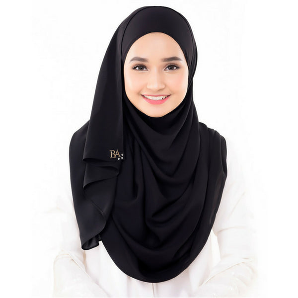 Bella Beluxe Shawl (Black) - Almaz Hijabi