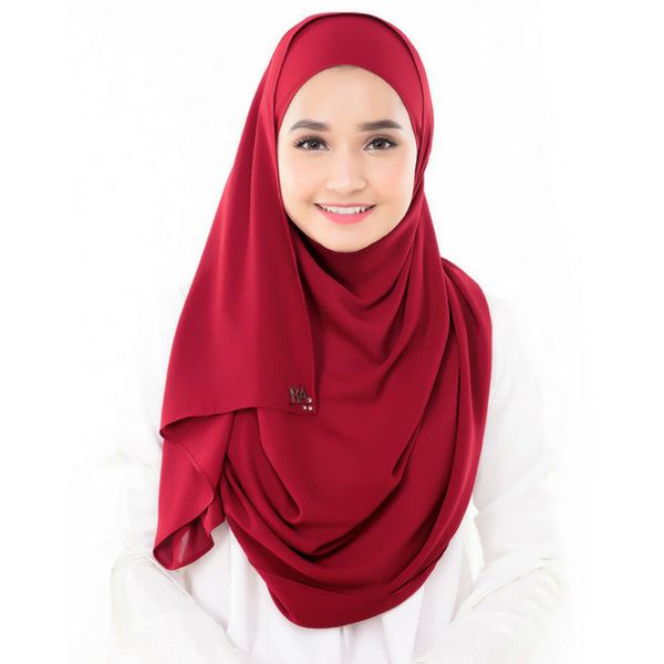 Bella Beluxe Shawl (Maroon) - Almaz Hijabi