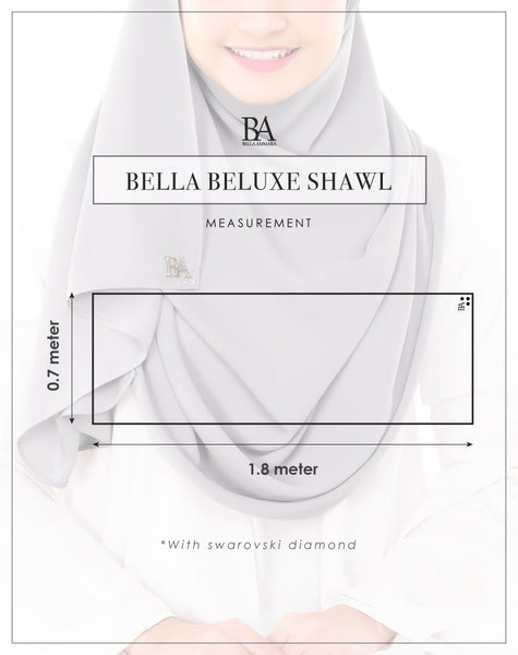 Bella Beluxe Shawl (Peach) - Almaz Hijabi