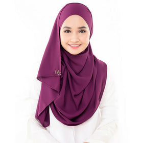Bella Beluxe Shawl (Royal Purple) - Almaz Hijabi