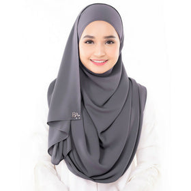 Bella Beluxe Shawl (Slate Grey) - Almaz Hijabi