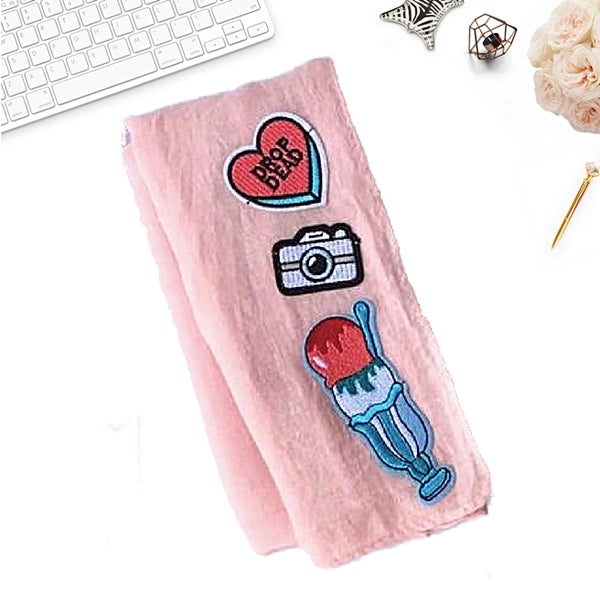 Cikiut Patches Shawl (Berry Crush) - Almaz Hijabi