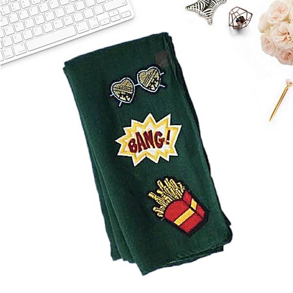 Cikiut Patches Shawl (Grass) - Almaz Hijabi