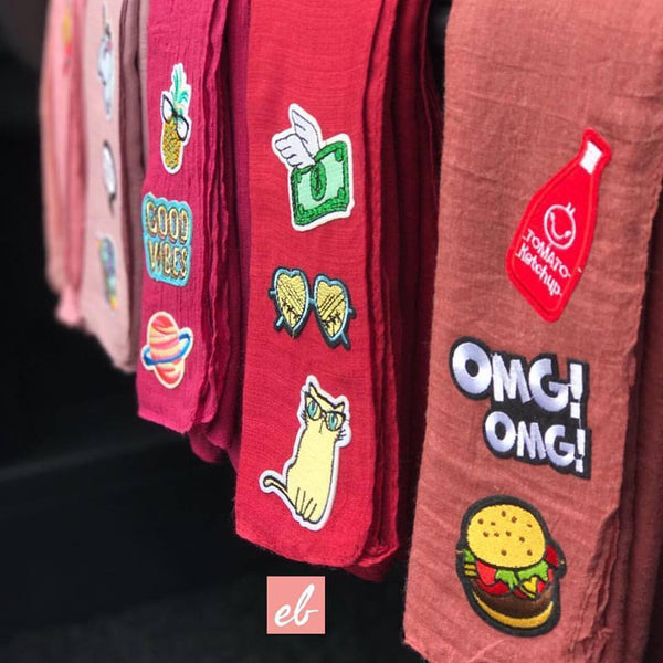 Cikiut Patches Shawl (Tako Tango) - Almaz Hijabi