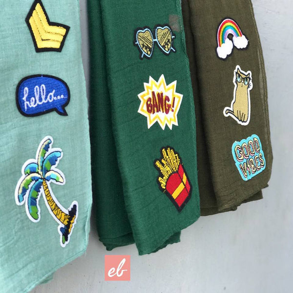 Cikiut Patches Shawl (Tako Tango) - Almaz Hijabi