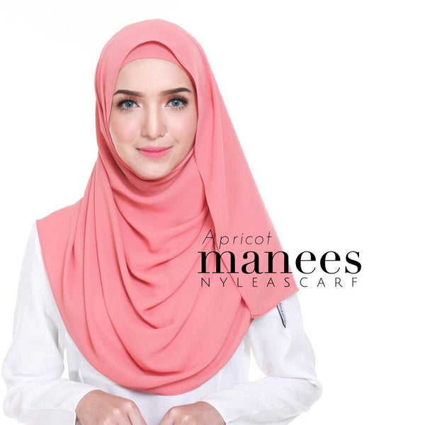 Manees Instant Shawl (Apricot) - Almaz Hijabi