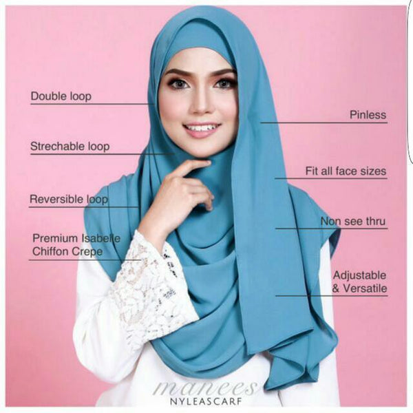 Manees Instant Shawl (Shadow) - Almaz Hijabi
