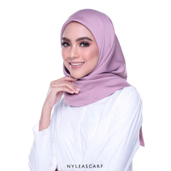 Musalmah Satin Square Shawl (Rosetta) - Almaz Hijabi