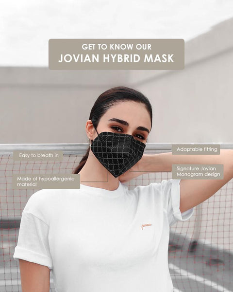 [100% AUTHENTIC] Black Hybrid 3-Ply Protective Mask by JOVIAN