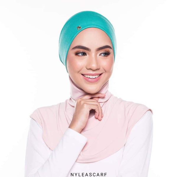 Premium Snowcap Inner (Dark Mint) - Almaz Hijabi
