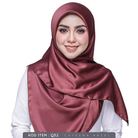 Qhadrianna Satin Square (Cayeena Hazel) - Almaz Hijabi
