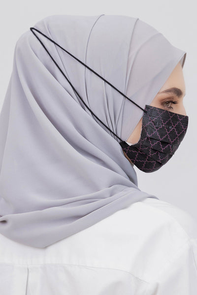 [100% AUTHENTIC] Black Pink Monogram 3-Ply Headloop Mask by JOVIAN